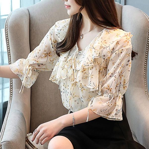 women's blouses & shirts 2021 nova moda mulheres blusa e de manga curta v neck chiffon camisa borboleta bow tie roupas casuais blusas, White
women's blouses & shirts 2021 nova moda mulheres blusa e de manga curta v neck chiffon camisa borboleta bow tie roupas casuais blusas, White