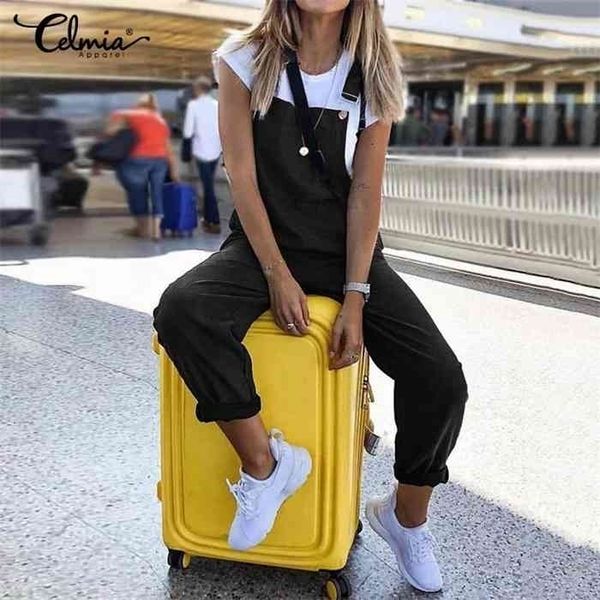 women fashion sleeveless bib dungarees celmia solid jumpsuits pockets work overalls plus size casual harem pant long playsuits, Black;white
women fashion sleeveless bib dungarees celmia solid jumpsuits pockets work overalls plus size casual harem pant long playsuits, Black;white
