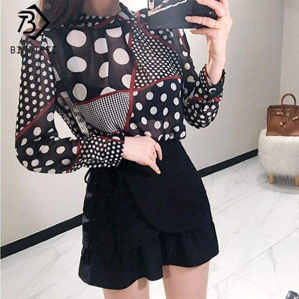 spring fashion women sets dot high waist a-line black ruffles lace up skirt elegant office lady s8d425i women's two piece pants, White
spring fashion women sets dot high waist a-line black ruffles lace up skirt elegant office lady s8d425i women's two piece pants, White