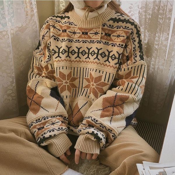 men's sweaters vintage sweater men autumn and winter knitted pullover korean fashion outer knitwear couples loose lazy retro, White;black
men's sweaters vintage sweater men autumn and winter knitted pullover korean fashion outer knitwear couples loose lazy retro, White;black