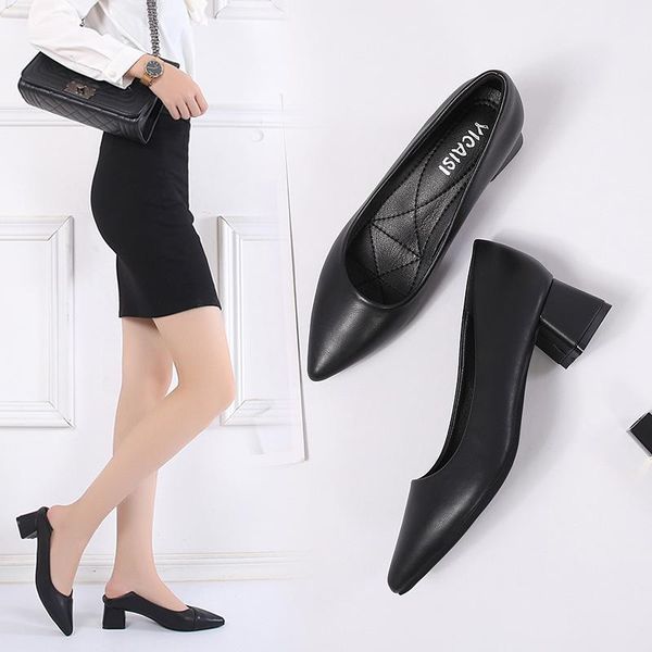 dress shoes solid black leather high heels woman pointed toe two wears pumps working chunky soft
dress shoes solid black leather high heels woman pointed toe two wears pumps working chunky soft