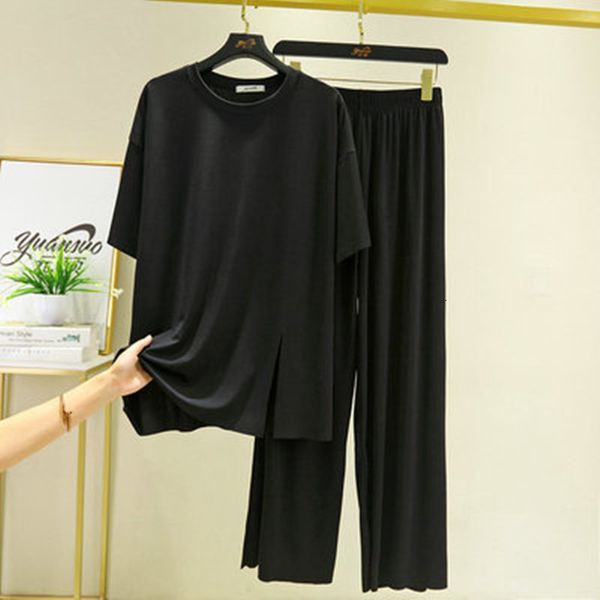 women's sleepwear pajamas set women solid pajama 2piece/suit short sleeves pant lingerie mom modal homewear ekex, Black;red
women's sleepwear pajamas set women solid pajama 2piece/suit short sleeves pant lingerie mom modal homewear ekex, Black;red