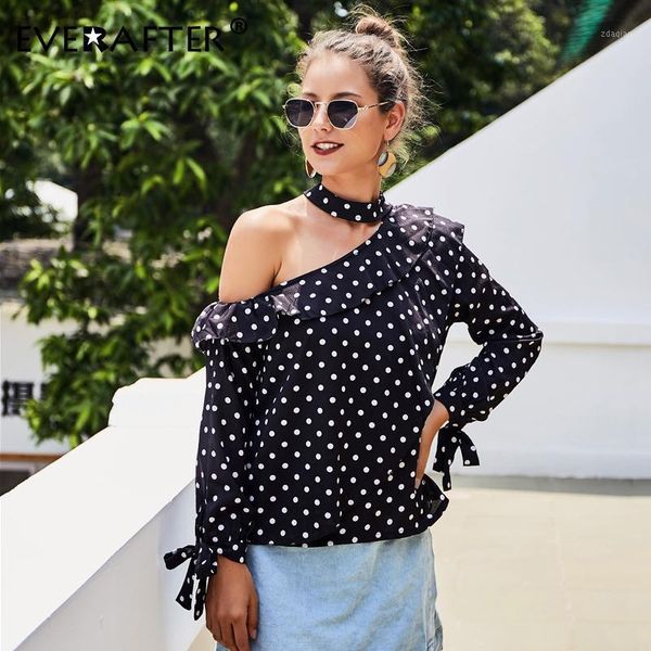 off shoulder polka dot blouse shirt women balck ruffle vintage chiffon bow female autumn blouses 2021 women's & shirts, White
off shoulder polka dot blouse shirt women balck ruffle vintage chiffon bow female autumn blouses 2021 women's & shirts, White