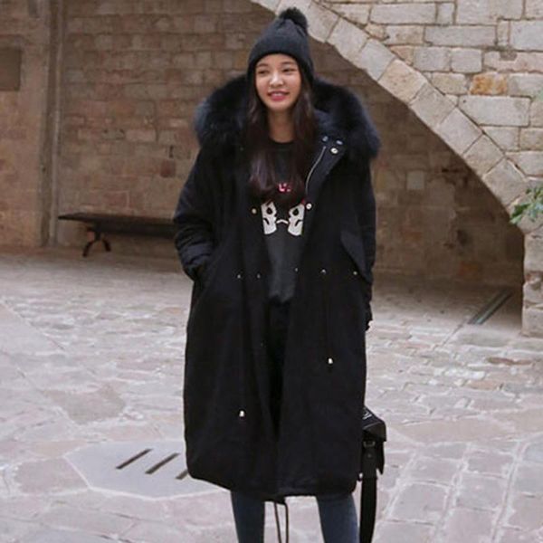 women's trench coats winter warm thicke jacket female korean long large size loose fur collar cotton down solid hooded multi-pocket par, Tan;black
women's trench coats winter warm thicke jacket female korean long large size loose fur collar cotton down solid hooded multi-pocket par, Tan;black