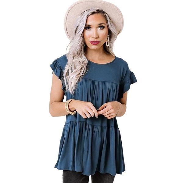 women's t-shirt 2021 plus size short sleeve keyhole ruffled babydoll solid color mulher camisetas oversized t shirt women clothing 2xl, White
women's t-shirt 2021 plus size short sleeve keyhole ruffled babydoll solid color mulher camisetas oversized t shirt women clothing 2xl, White