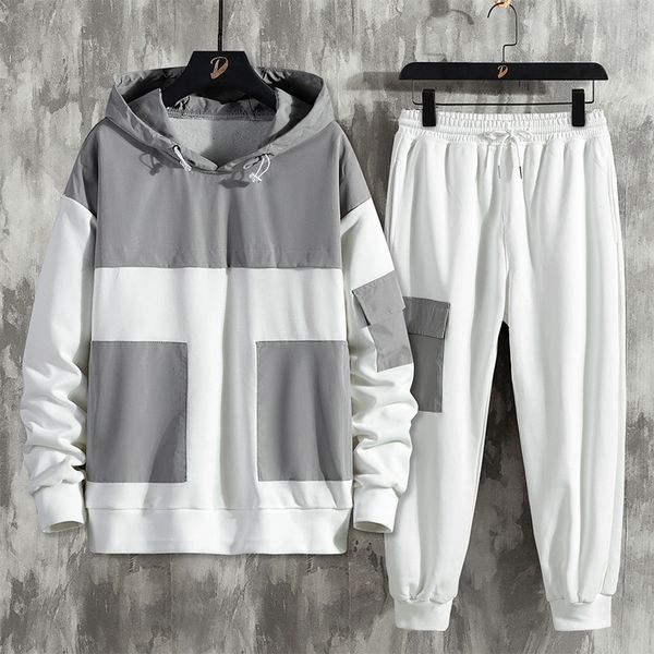 men's tracksuits spring high-street autumn with hoodie pants two piece casual men's clothing jogging sweat suits pkn1, Gray
men's tracksuits spring high-street autumn with hoodie pants two piece casual men's clothing jogging sweat suits pkn1, Gray