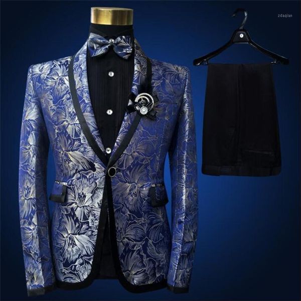 men's suits & blazers blazer men suit set with pants mens wedding costume singer star style dance stage clothing fashion pattern formal, White;black
men's suits & blazers blazer men suit set with pants mens wedding costume singer star style dance stage clothing fashion pattern formal, White;black