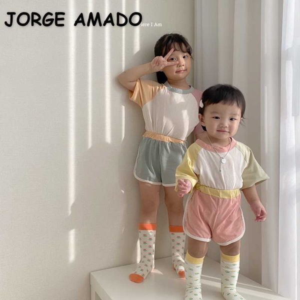 summer kids girls boys 2-pcs sets short sleeves patchwork t-shirt + elastic waist shorts sports clothes e0311 210610, White
summer kids girls boys 2-pcs sets short sleeves patchwork t-shirt + elastic waist shorts sports clothes e0311 210610, White
