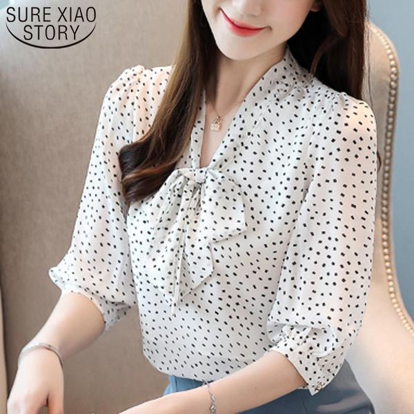 dot bow half chiffon blouse women plus size blusas mujer de moda 2021 short sleeve v-neck polka 4000 50 women's blouses & shirts, White
dot bow half chiffon blouse women plus size blusas mujer de moda 2021 short sleeve v-neck polka 4000 50 women's blouses & shirts, White