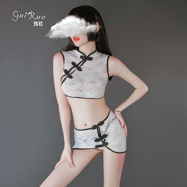 Guiruo Women's Underwear Perspective Classic Collar Cheongsam Sexy Pajamas 450, White;black
Guiruo Women's Underwear Perspective Classic Collar Cheongsam Sexy Pajamas 450, White;black