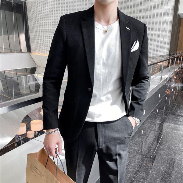 men's suits & blazers casual suit, korean slim and handsome young man, british style, fine stripe lattice, White;black
men's suits & blazers casual suit, korean slim and handsome young man, british style, fine stripe lattice, White;black