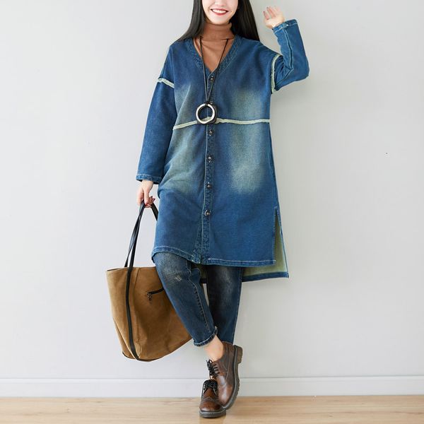 wool women's autumn personality stitching v-neck retro windbreaker washed plus size long sleeve jacket cardigan, Black
wool women's autumn personality stitching v-neck retro windbreaker washed plus size long sleeve jacket cardigan, Black