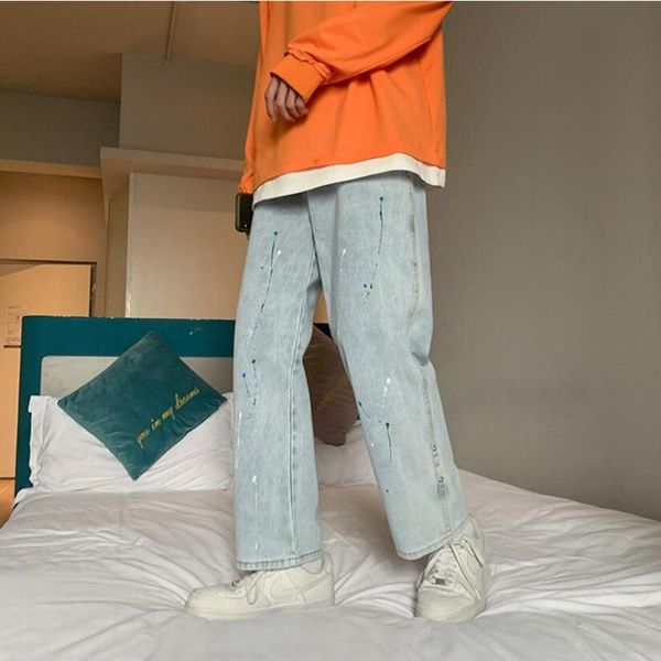 men's jeans 2021 printed men straight loose hip hop korean student hong kong style ankle length pants casual 3xl, Blue
men's jeans 2021 printed men straight loose hip hop korean student hong kong style ankle length pants casual 3xl, Blue