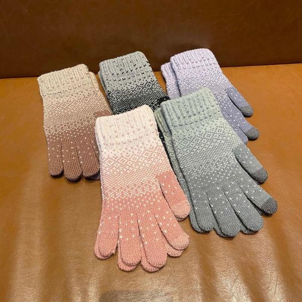 five fingers gloves 2 finger touch screen women winter knitted gradient black thick 2021 fashion pink mittens autumn, Blue;gray
five fingers gloves 2 finger touch screen women winter knitted gradient black thick 2021 fashion pink mittens autumn, Blue;gray