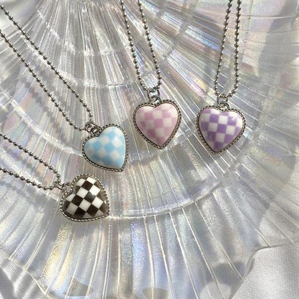 pendant necklaces hip-hop casual retro titanium steel chain for women blue pink black purple heart chokers necklace jewelry, Silver
pendant necklaces hip-hop casual retro titanium steel chain for women blue pink black purple heart chokers necklace jewelry, Silver