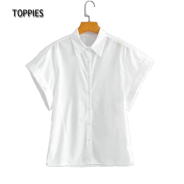 ies new women white blouse summer short sleeve big sleeve blouses base blusas 210412
ies new women white blouse summer short sleeve big sleeve blouses base blusas 210412