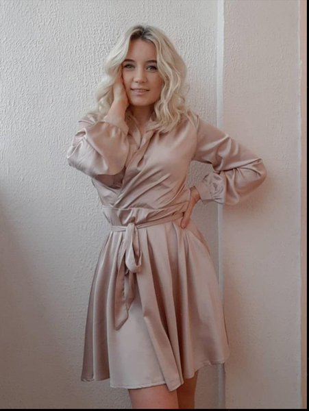 women dress v neck satin mini a line sashes autumn spring party lantern sleeve vintage elegant trendy, Black;gray
women dress v neck satin mini a line sashes autumn spring party lantern sleeve vintage elegant trendy, Black;gray