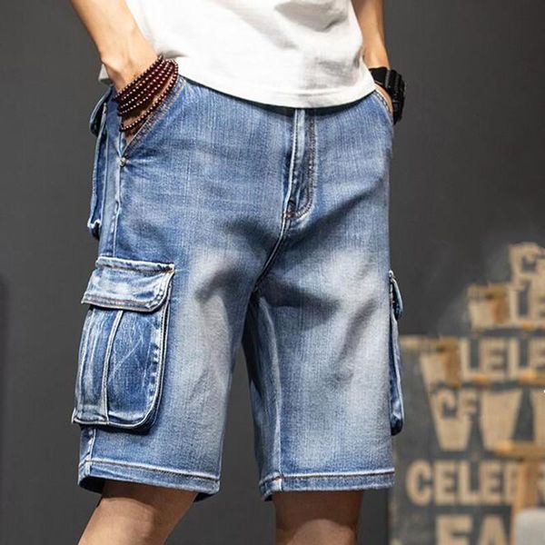 men's jeans summer shorts denim straight multi-pocket baggy cargo trousers men cowboy bottoms plus size 40, Blue
men's jeans summer shorts denim straight multi-pocket baggy cargo trousers men cowboy bottoms plus size 40, Blue