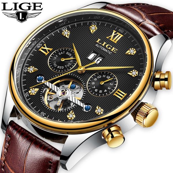 brand men watches automatic mechanical watch tourbillon sport clock leather casual business wrist gold relojes hombre wristwatches, Slivery;brown
brand men watches automatic mechanical watch tourbillon sport clock leather casual business wrist gold relojes hombre wristwatches, Slivery;brown