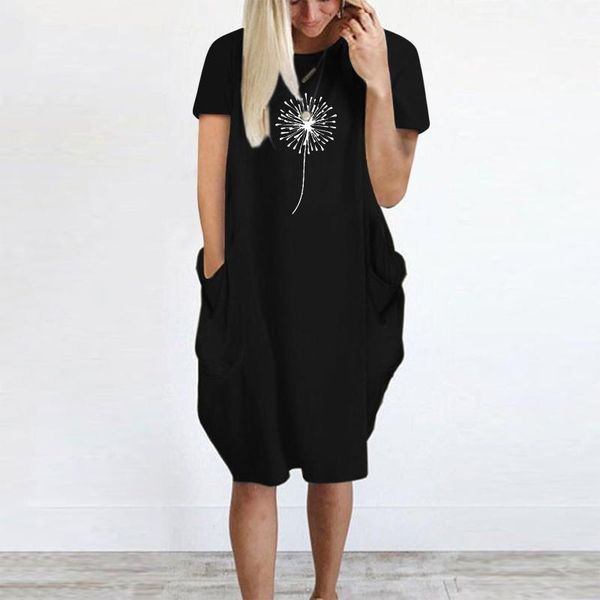 floral print pockets dress woman short sleeve summer loose casual o-neck holiday dresses for women vestido mujer, Black;gray
floral print pockets dress woman short sleeve summer loose casual o-neck holiday dresses for women vestido mujer, Black;gray