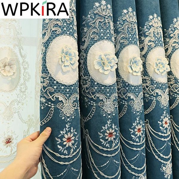 curtain & drapes high-end european 3d flower embossed embroidered curtains for living room bedroom luxury blue blackout window 2021
curtain & drapes high-end european 3d flower embossed embroidered curtains for living room bedroom luxury blue blackout window 2021