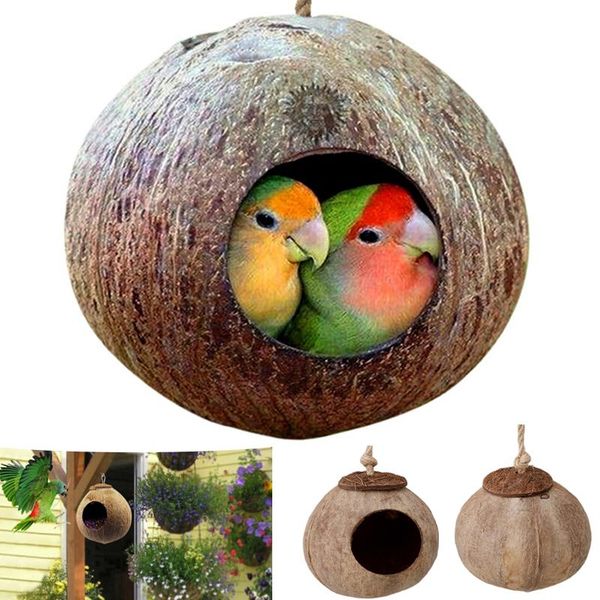 original coconut shell bird cage with lanyard parrot house natural nest birds suitable for cages
original coconut shell bird cage with lanyard parrot house natural nest birds suitable for cages