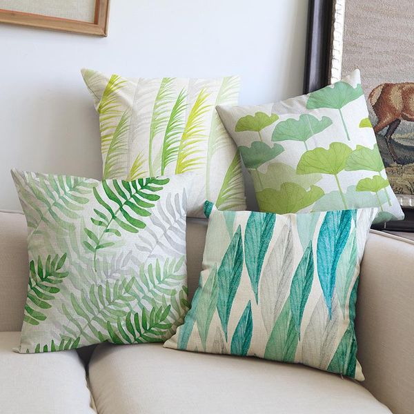 simple pure and fresh decor style green leaves pattern linen throw pillow case home office sofa decorative cushion cover 45x45cm cushion/dec
simple pure and fresh decor style green leaves pattern linen throw pillow case home office sofa decorative cushion cover 45x45cm cushion/dec
