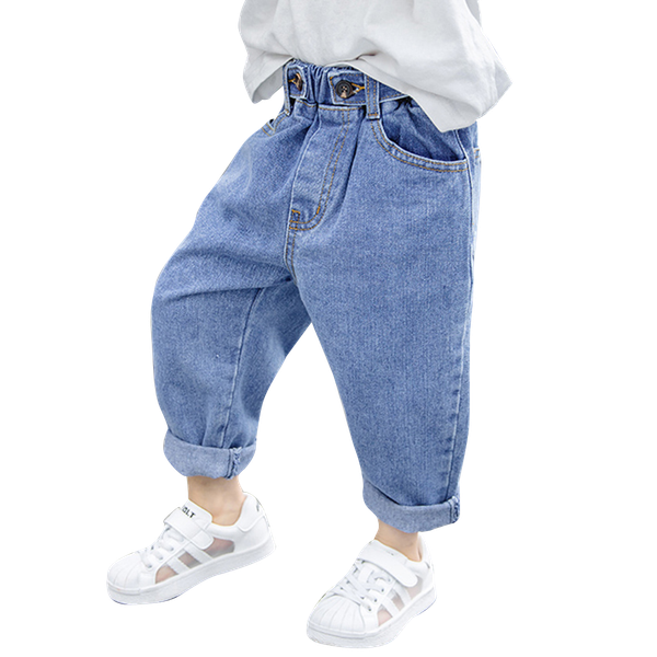 baby girl jeans button fly girls jeans spring autumn trousers for children casual style baby girl clothes, Blue
baby girl jeans button fly girls jeans spring autumn trousers for children casual style baby girl clothes, Blue