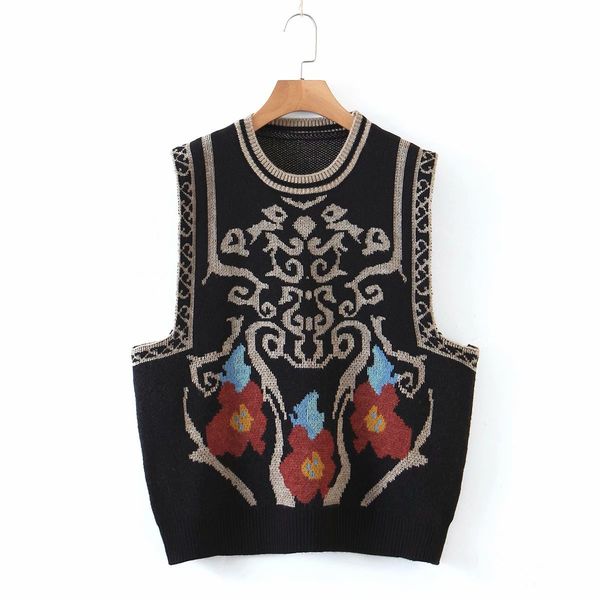 spring women jacquard print knitted sleeveless o-neck sweater vest female fashion casual clothes 210517, Black;white
spring women jacquard print knitted sleeveless o-neck sweater vest female fashion casual clothes 210517, Black;white