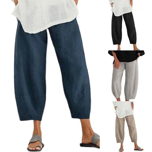 women solid color elastic waistband pockets loose ninth pants baggy trousers plus size high waist streetwear women's & capris, Black;white
women solid color elastic waistband pockets loose ninth pants baggy trousers plus size high waist streetwear women's & capris, Black;white