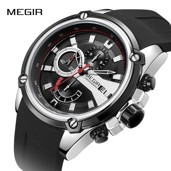 wristwatches megir watch men waterproof quartz sport silicone strap military chronograph men's clock reloj hombre, Slivery;brown
wristwatches megir watch men waterproof quartz sport silicone strap military chronograph men's clock reloj hombre, Slivery;brown