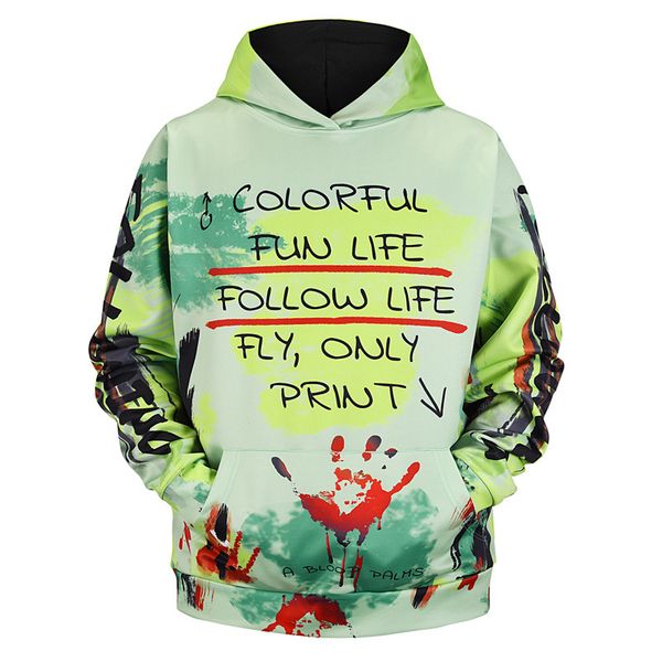 men's hoodies fashion brand in autumn and winter graffiti loose long sleeve hoodie, Black
men's hoodies fashion brand in autumn and winter graffiti loose long sleeve hoodie, Black