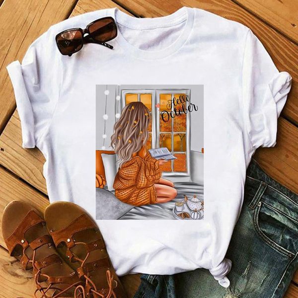 women's t-shirt summer short sleeve tshirts spice coffee pumpkin fashion ladies printed 90s girls thanksgiving fall halloween t shirt, White
women's t-shirt summer short sleeve tshirts spice coffee pumpkin fashion ladies printed 90s girls thanksgiving fall halloween t shirt, White
