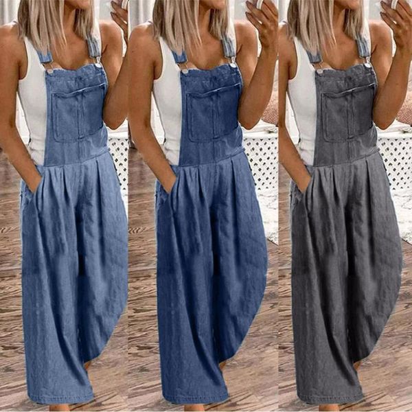 women's jeans fashion denim jumpsuit bib pants long romperspure color casual overalls loose suspender, Blue
women's jeans fashion denim jumpsuit bib pants long romperspure color casual overalls loose suspender, Blue