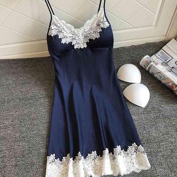 lingerie summer silk night womens sleepwears gown lace patchwork mini dress spaghetti strap sleepwear ladies chest pad homewear, Black;red
lingerie summer silk night womens sleepwears gown lace patchwork mini dress spaghetti strap sleepwear ladies chest pad homewear, Black;red