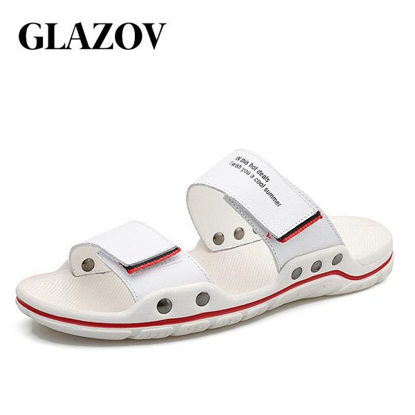 slippers glazov men leather slides summer shoes flat mens slipper slipers outdoor sleepers s 2021 chinelo slide masculino, Black 
slippers glazov men leather slides summer shoes flat mens slipper slipers outdoor sleepers s 2021 chinelo slide masculino, Black
