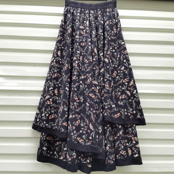 skirts vintage flower print autumn spring koren a-line skirt female elastic high waist long asymmetrical women clothes, Black
skirts vintage flower print autumn spring koren a-line skirt female elastic high waist long asymmetrical women clothes, Black
