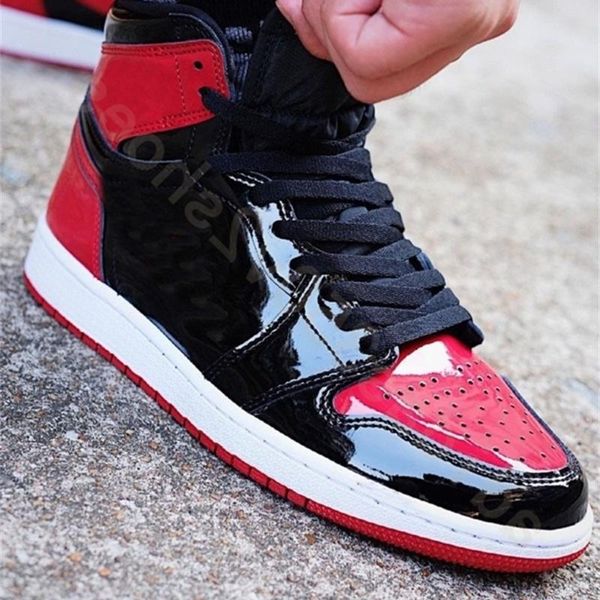 men bred basketball 1 1s patent leather shoes classical high red sneakers 40-46 sports black jumpman sole og trainers size rubber wwgqc
men bred basketball 1 1s patent leather shoes classical high red sneakers 40-46 sports black jumpman sole og trainers size rubber wwgqc