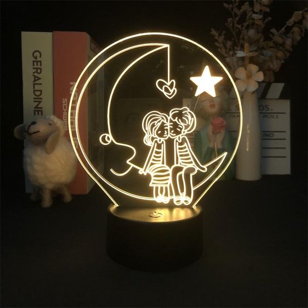 night lights acrylic 3d light dating atmosphere decor lamp led nightlight valentine's day gift for girlfriend
night lights acrylic 3d light dating atmosphere decor lamp led nightlight valentine's day gift for girlfriend