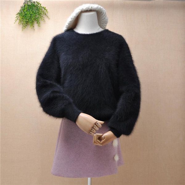 women's sweaters ladies women fashion hairy black o-neck mink cashmere long batwing sleeve loose pullover angora fur winter jumper sw, White;black
women's sweaters ladies women fashion hairy black o-neck mink cashmere long batwing sleeve loose pullover angora fur winter jumper sw, White;black