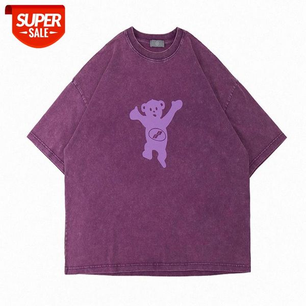 american high street distressed printed t-shirt loose retro washed bear print short-sleeved tee couple men and women #tv76, White;black
american high street distressed printed t-shirt loose retro washed bear print short-sleeved tee couple men and women #tv76, White;black