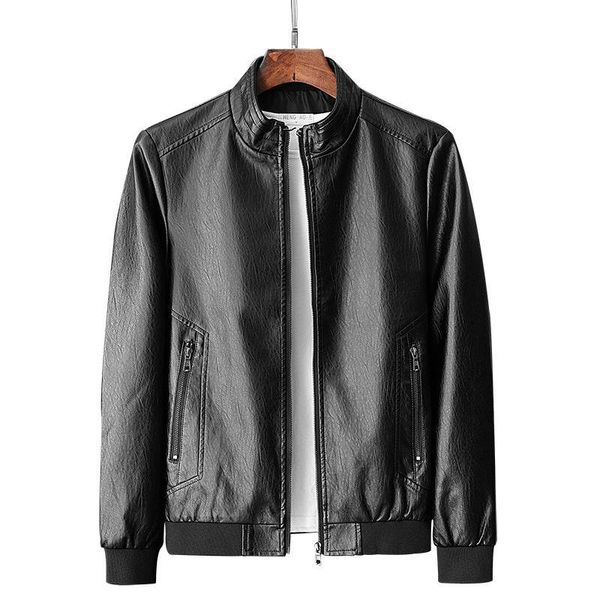 men's leather & faux men genuine jacket zipper pockets 2021 autumn slim short male moto cow biker teenage boy spring, Black
men's leather & faux men genuine jacket zipper pockets 2021 autumn slim short male moto cow biker teenage boy spring, Black