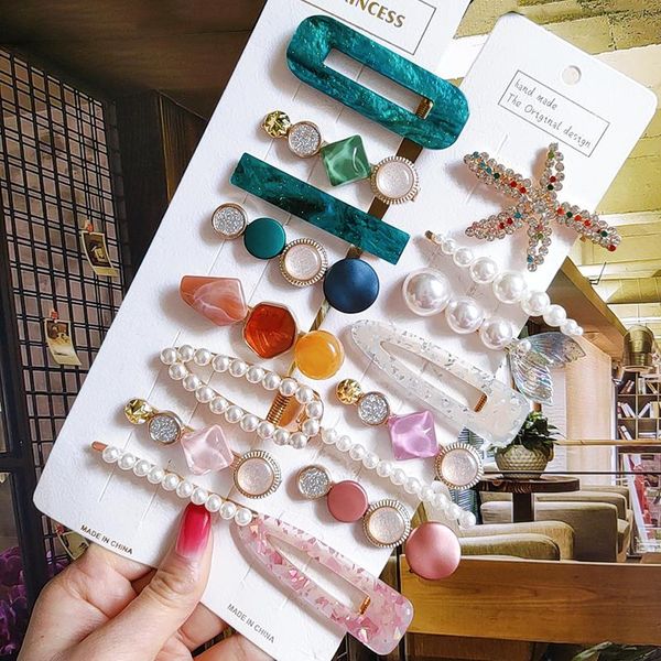 fashion set pearl hair clip for women korean hairpins geometric crystal barrettes girl hairgrip side accessories
fashion set pearl hair clip for women korean hairpins geometric crystal barrettes girl hairgrip side accessories