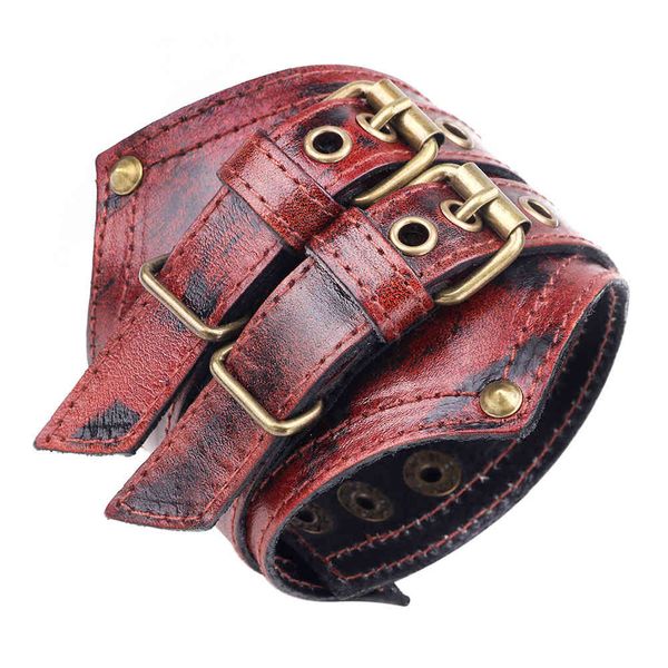 rock cowhide bracelet two-layer cowhide men's bracelet wide leather bracelet, Golden;silver
rock cowhide bracelet two-layer cowhide men's bracelet wide leather bracelet, Golden;silver