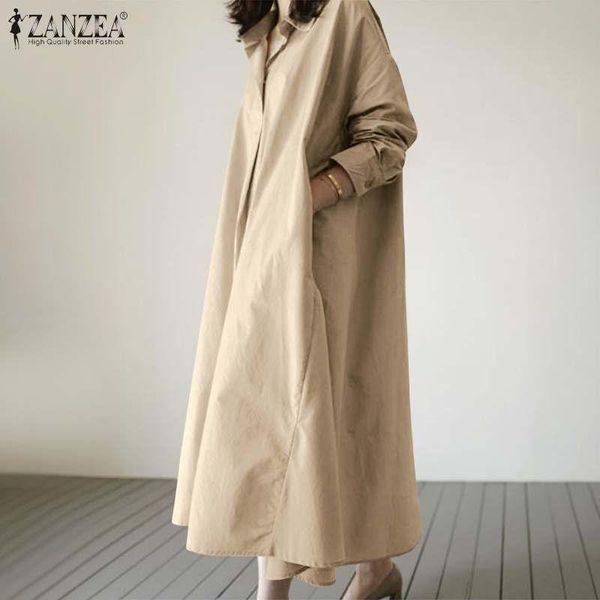 casual dresses women spring sundress 2021 zanzea fashion solid shirt dress long sleeve maxi vestidos female button lapel robe plus size, Black;gray
casual dresses women spring sundress 2021 zanzea fashion solid shirt dress long sleeve maxi vestidos female button lapel robe plus size, Black;gray