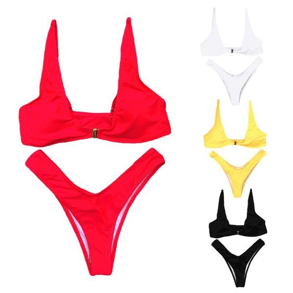 set women swimsuit bikini deep v two piece suit swimwear fashion charming lady soft bra beach party padded front hasp sum women's, White;black
set women swimsuit bikini deep v two piece suit swimwear fashion charming lady soft bra beach party padded front hasp sum women's, White;black