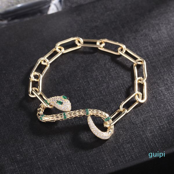 korean fashion trend punk micro-inlaid zircon snake bracelet jewelry personality women brand luxury 18k gold plated bracelet, Golden;silver
korean fashion trend punk micro-inlaid zircon snake bracelet jewelry personality women brand luxury 18k gold plated bracelet, Golden;silver