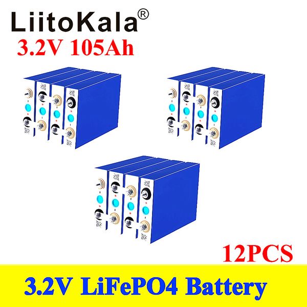 12pcs liitokala 3.2v 105ah lifepo4 battery pack lithium iron phospha diy 36v100ah motorcycle electric car solar inverter batteries
12pcs liitokala 3.2v 105ah lifepo4 battery pack lithium iron phospha diy 36v100ah motorcycle electric car solar inverter batteries