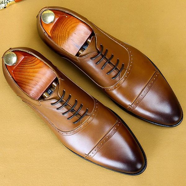 dress shoes genuine leather business men oxford shoe classic black brown lace up pointed toe formal for
dress shoes genuine leather business men oxford shoe classic black brown lace up pointed toe formal for