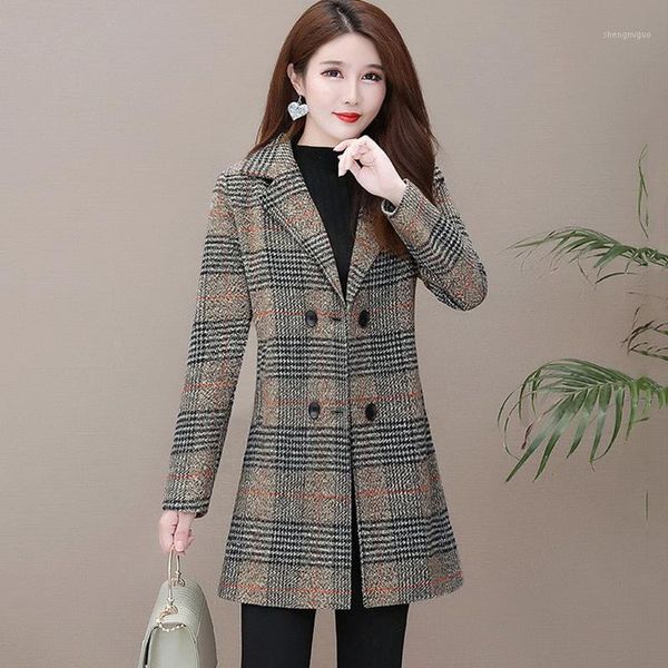 autumn winter warm woolen coat female lattice overcoats women's plus size outerwear casual blazer abrigo mujer 5xl wool & blends, Black
autumn winter warm woolen coat female lattice overcoats women's plus size outerwear casual blazer abrigo mujer 5xl wool & blends, Black
